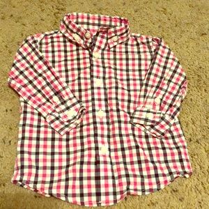 Janie and Jack Long Sleeve Button up Shirt